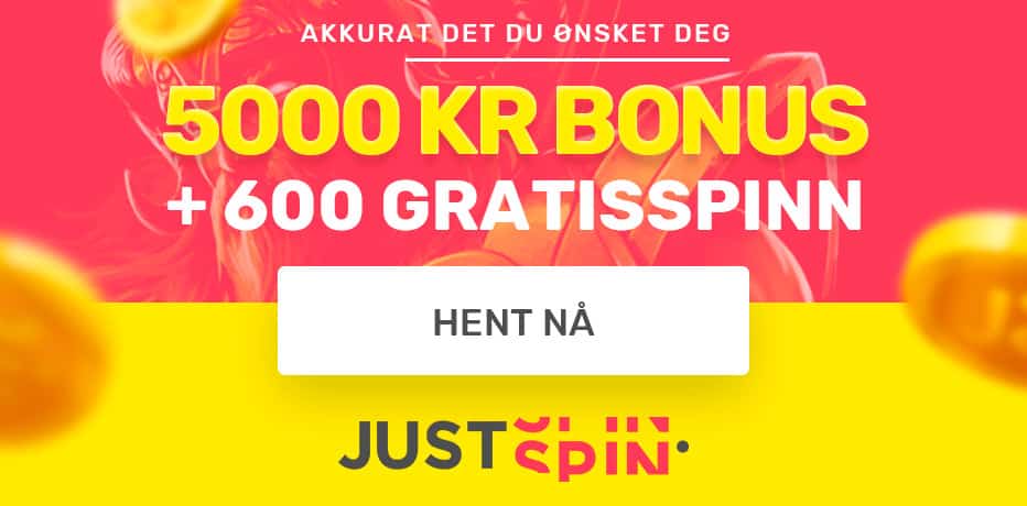 Just Spin Casino Bonus Review - 100 gratisspinn + kr 5.000 i bonus og 500 ekstra spinn