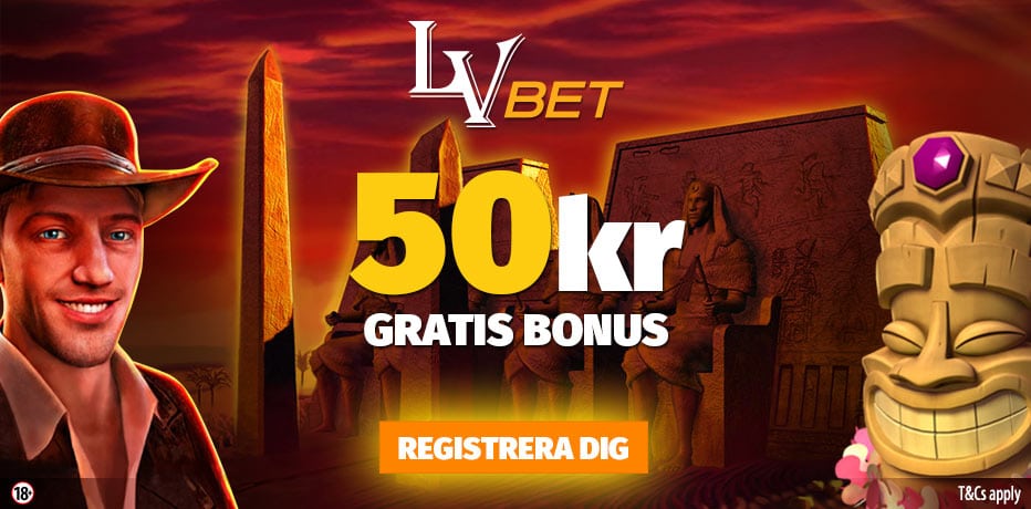 LV Bet Bonus - 50 Kr gratis spelpengar + 1000 Gratis Spins