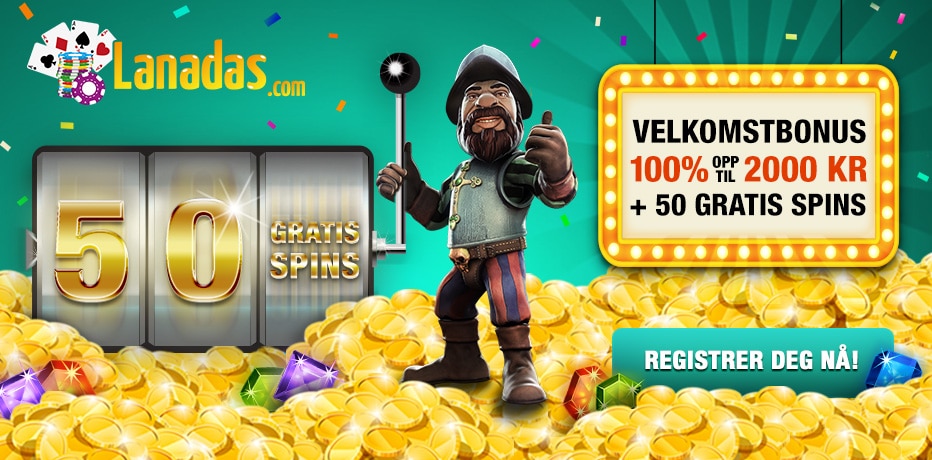 Lanadas Freespins (uten innskuddskrav) 50 spins nå