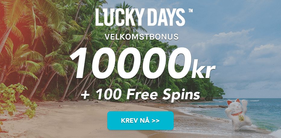 Lucky Days Casino Bonus - Alle spillere får 100 gratis spinn