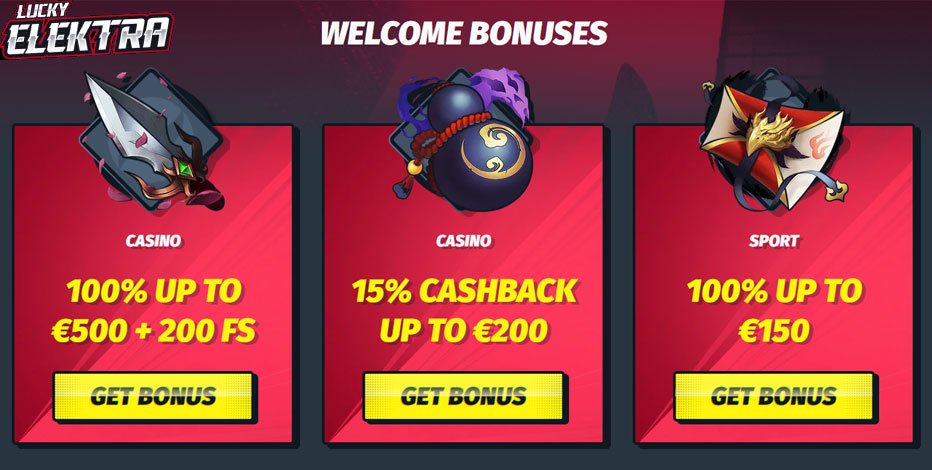 Lucky-Elektra Welcome Bonuses