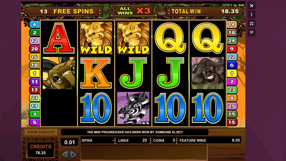 Mega Moolah progressiver Jackpot Slot Freispiel Feature