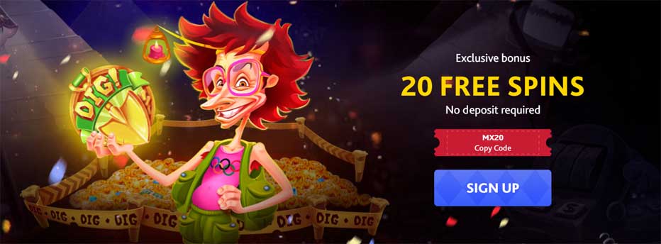 Mirax-20-Free-Spins-No-Deposit