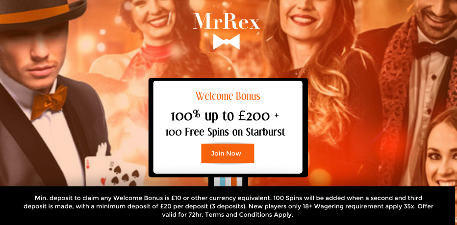 MrRex Welcome Bonus UK