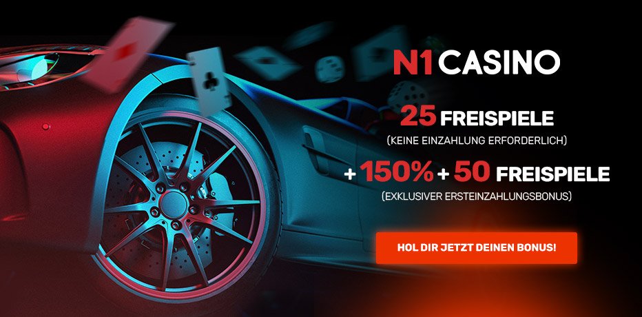 N1 Casino - 25 Gratis-Spins (ohne Einzahlung) + 150% Bonus