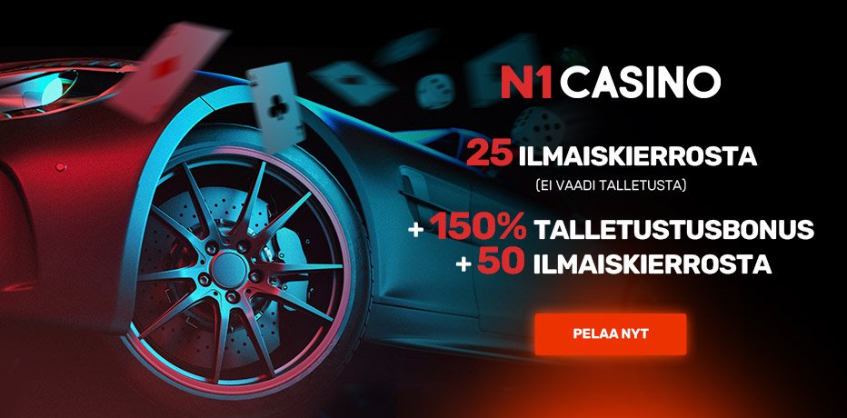 N1 Casino - 25 Ilmaiskierrosta (Ei talletuspakkoa) + 150% Bonus