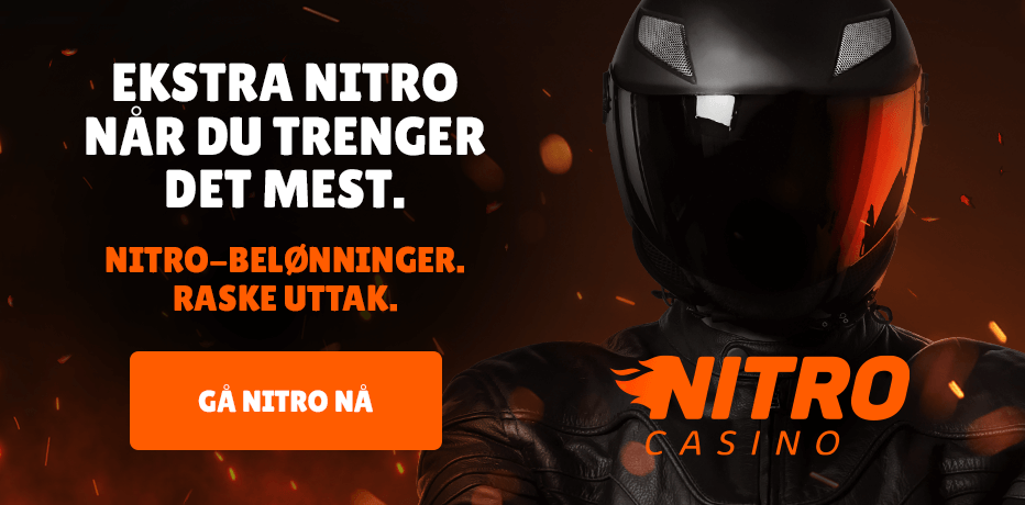 Nitro Casino - Ny bonus + gratisspinn hver dag