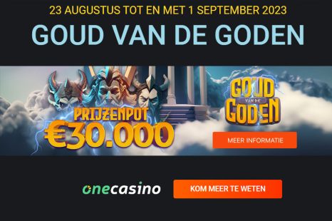 Win tot €10.000 met Goud van de Goden bij One Casino