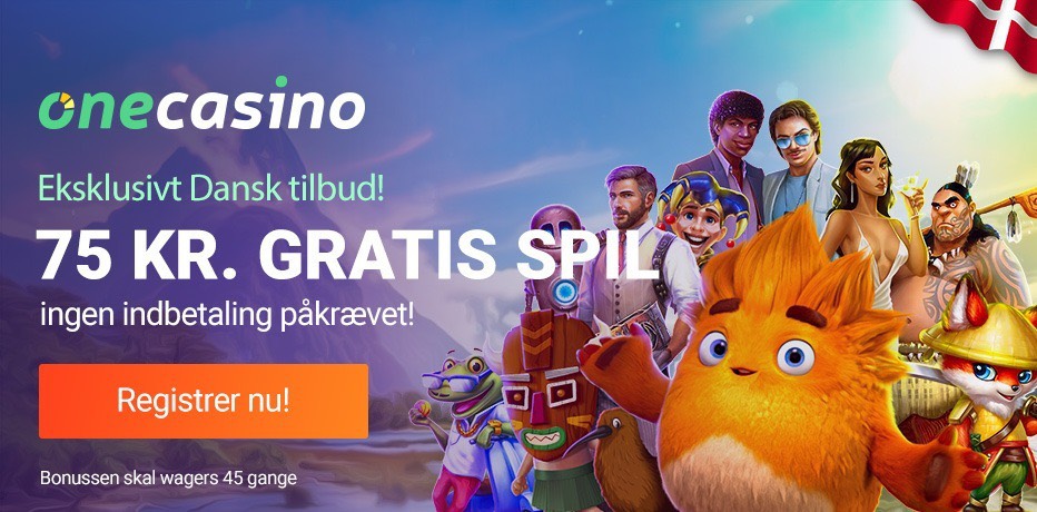 One Casino Ingen indbetalings bonus - 75 Kr. Gratis!
