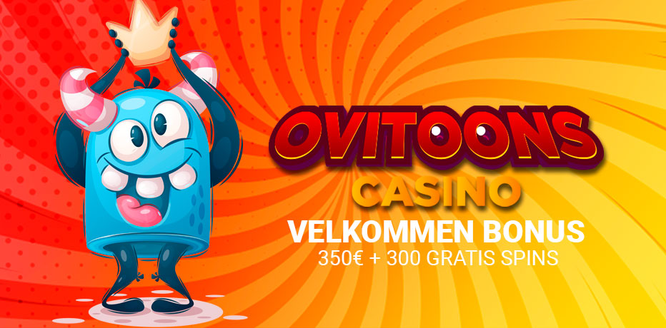Ovitoons bonuskode - 300 gratisspinn + 100% i bonus