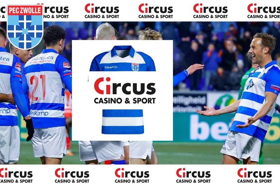 PEC Zwolle sluit nieuwe sponsordeal met Circus Casino