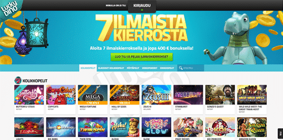 Pelivalikko LuckyDinon online-kasinolla Pelivalikko LuckyDinon online-kasinolla