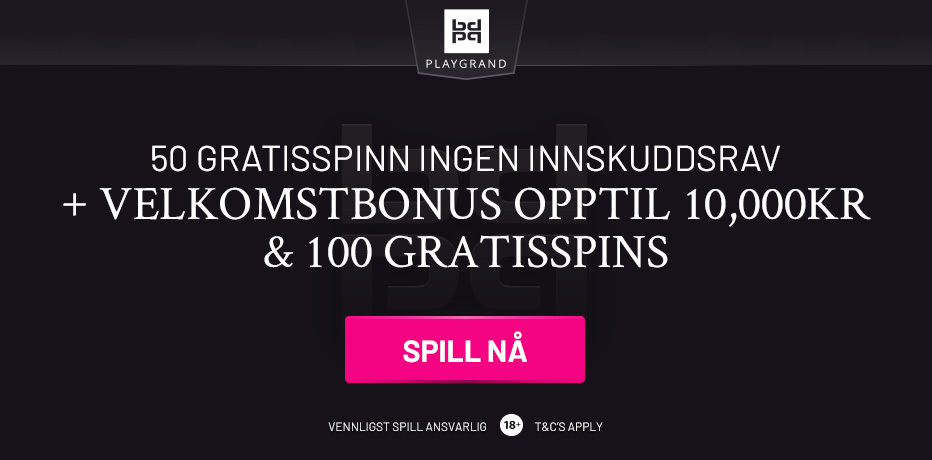 PlayGrand Ingen-innskuddsbonus - 50 gratisspinns + 150% Bonus