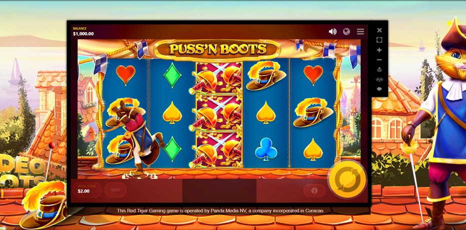 Puss ‘N Boots Video Slot by Red Tiger Gaming