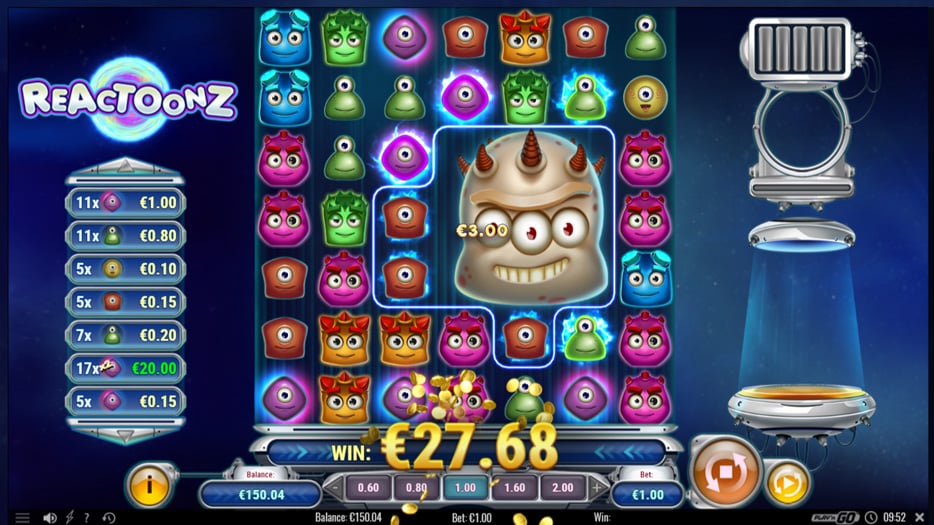 Reactoonz autorstwa Play'n Go – slot zapewniający największe wygrane