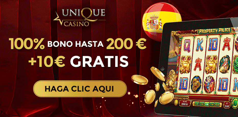 Recibe €10 en Dinero Gratis en Unique Casino 