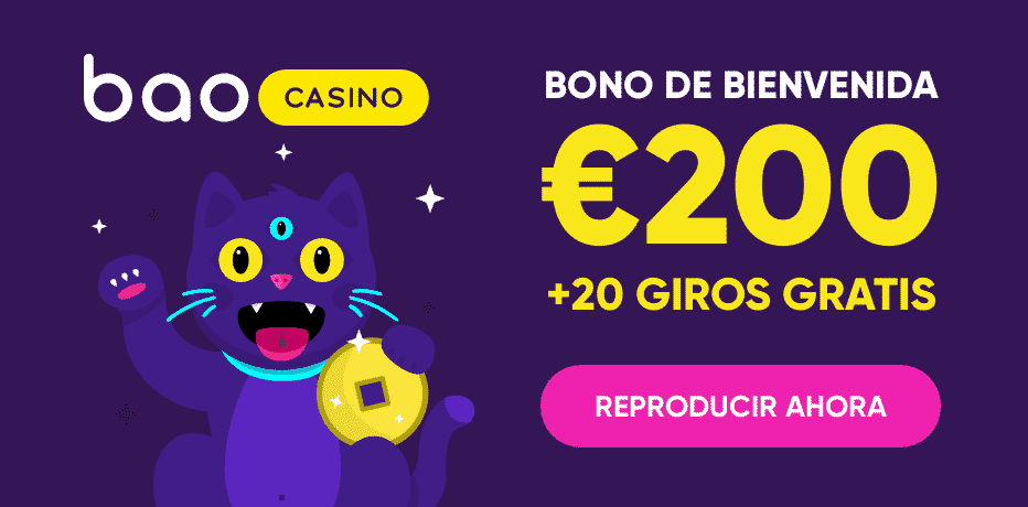 Reseña de bono Bao Casino - 20 tirades gratis + 200 de bono 