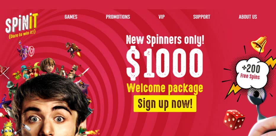 SPINiT Bonus Code - 200 Free Spins + C$1.000 Bonus