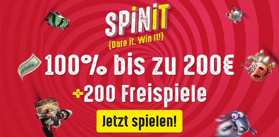 SPINiT Bonus Code - 21 Spins (Keine Einzahlung erforderlich) + €1.000 Bonus