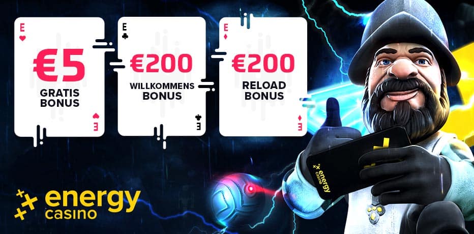 Sammeln Sie 5 Euro gratis bei Energy Casino