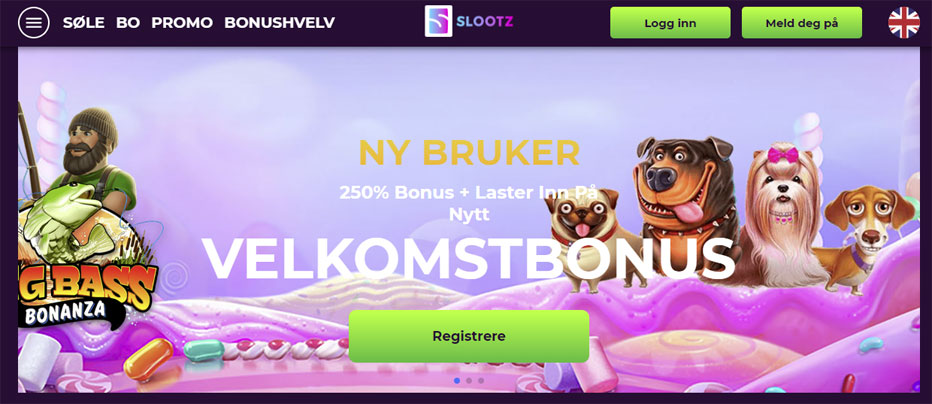 Slootz Casino Velkomstbonus - 250% opp til 20.000 kr