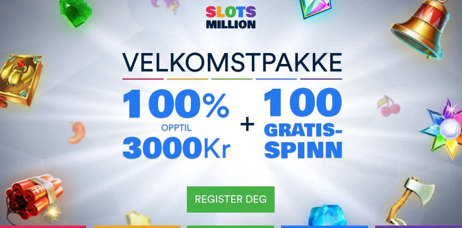 SlotsMillion Bonusanmeldelse- 50 gratisspinn + kr 5.000 i bonus