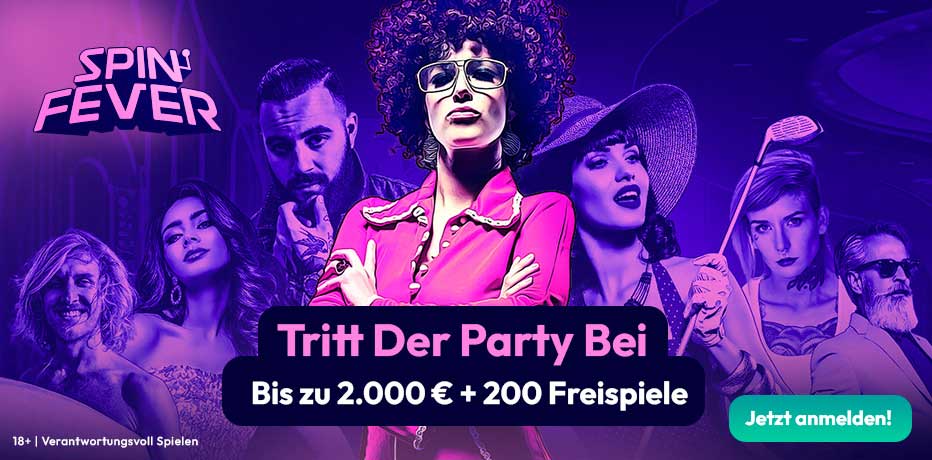 SpinFever Casino Bonus - Erhalten Sie bis zu 2000 € + 200 Freispiele
