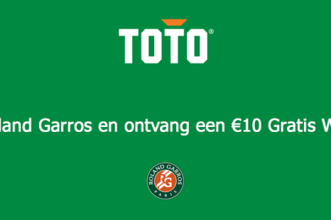 TOTO: Zet in op Roland Garros en ontvang een €10 Gratis Weddenschap