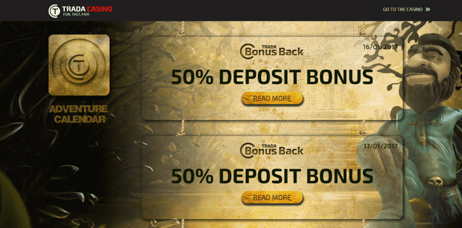 The Adventure Calendar is full of great Trada Casino Promotions The Adventure Calendar is full of great Trada Casino Promotions