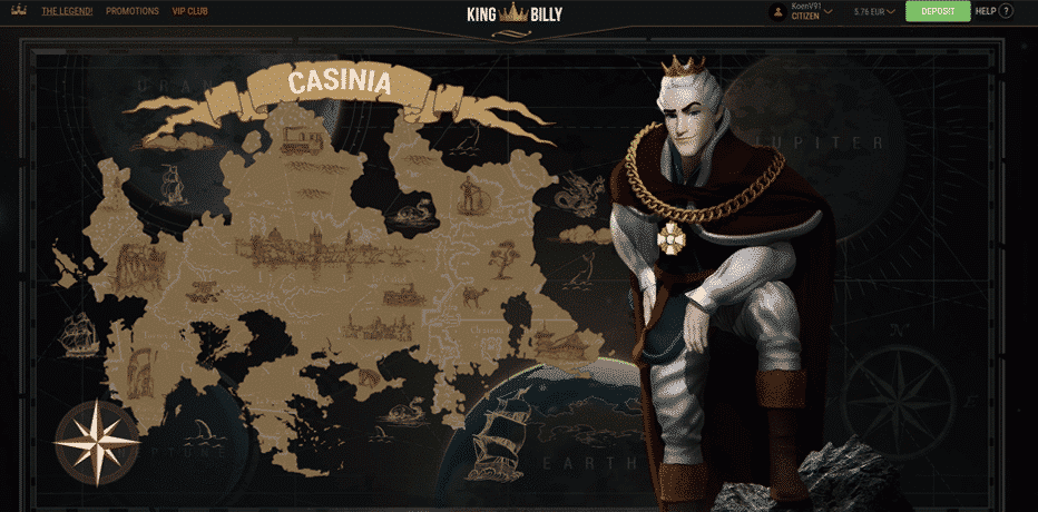 De legende van King Billy Online Casino