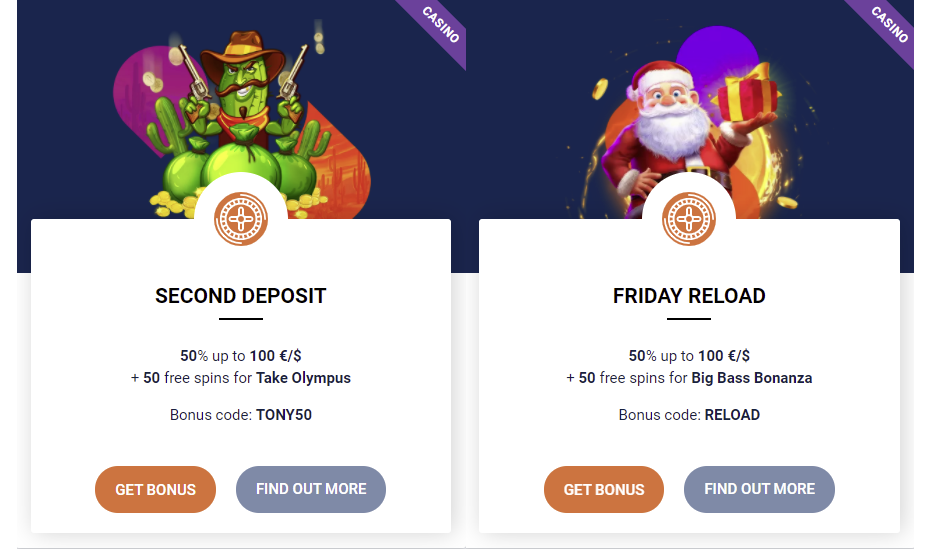 Tonybet Deposit Bonus