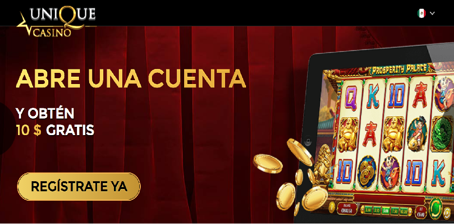 US$10 gratis en el Casino Unique (no se necesita depósito)