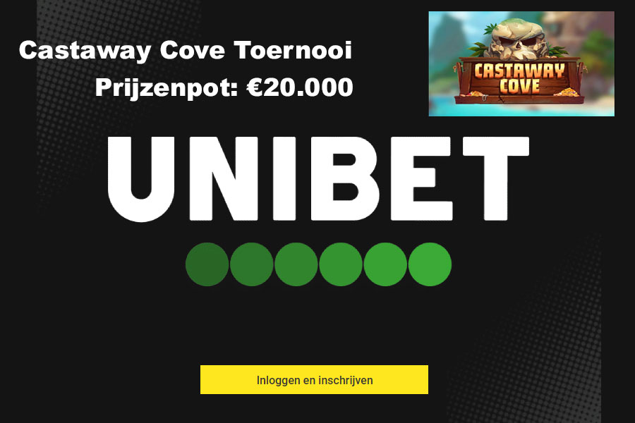 Win tot €3.000 met het Castaway Cove Toernooi bij Unibet