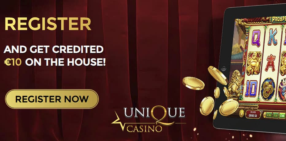 Unique Casino Recenzja Bonusu- 10 € za darmo + 200 € bonusu