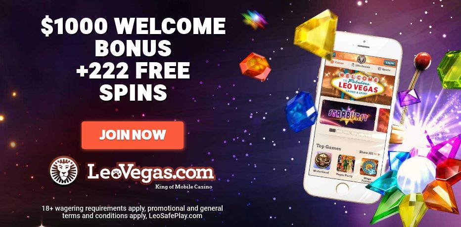 Up to 50 Free Spins at LeoVegas Casino + NZ$1000 and 222 Free Spins on Deposit!