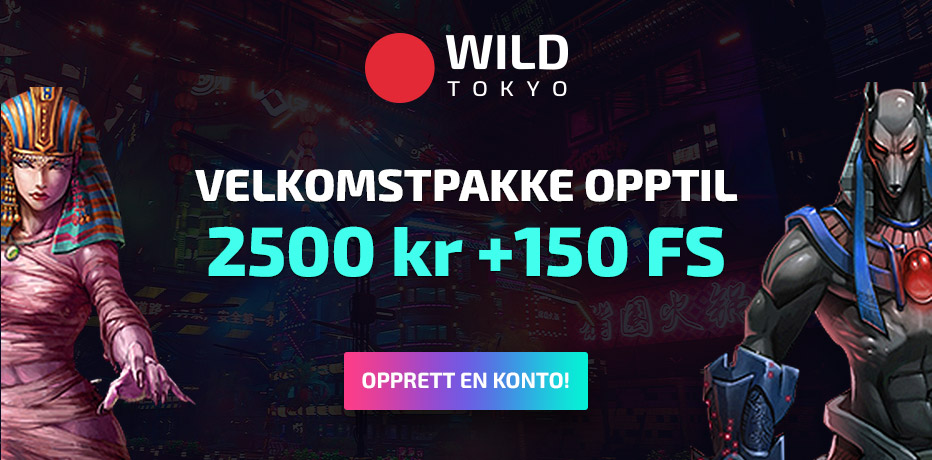 Wild Tokyo Bonus - 150 gratisspinn + 3.000 kr i Bonus
