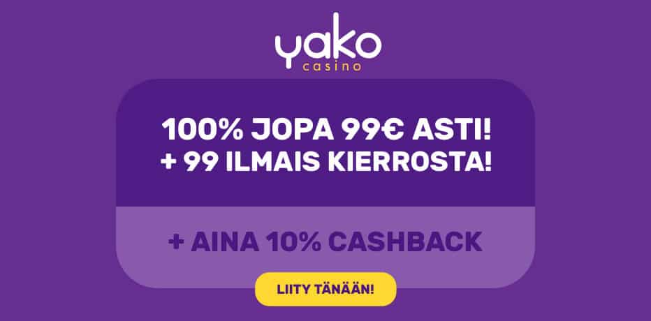 Yako Bonus - 22 Ilmaiskierrosta (Ei Talletuspakkoa) + 222€ Bonus