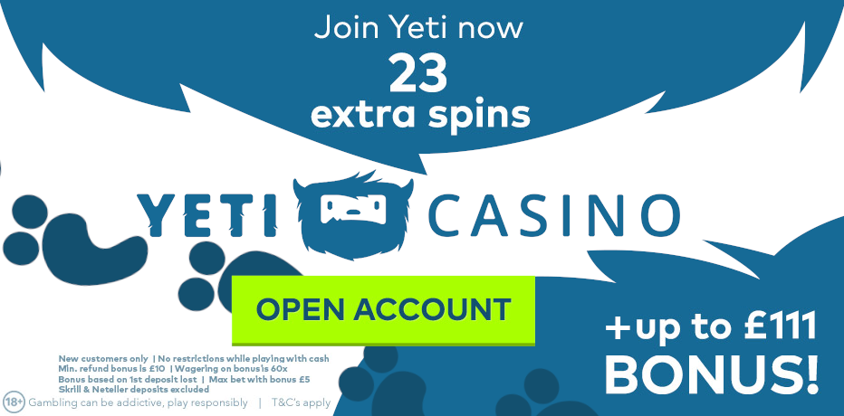 Yeti Casino No Deposit Bonus