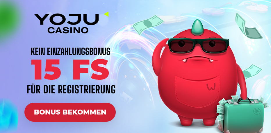 Yoju Casino - 15 Freispiele ohne Einzahlung + 2000 € Bonus + 100 Mega Freispiele