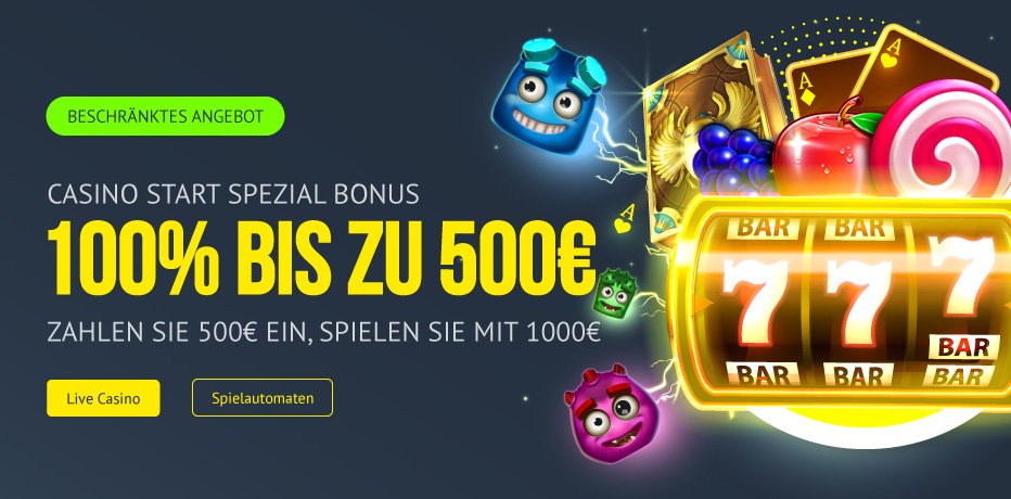 YoniBet Bonus - 100% Bonus bis zu 500 € (Erhöhtes Angebot)