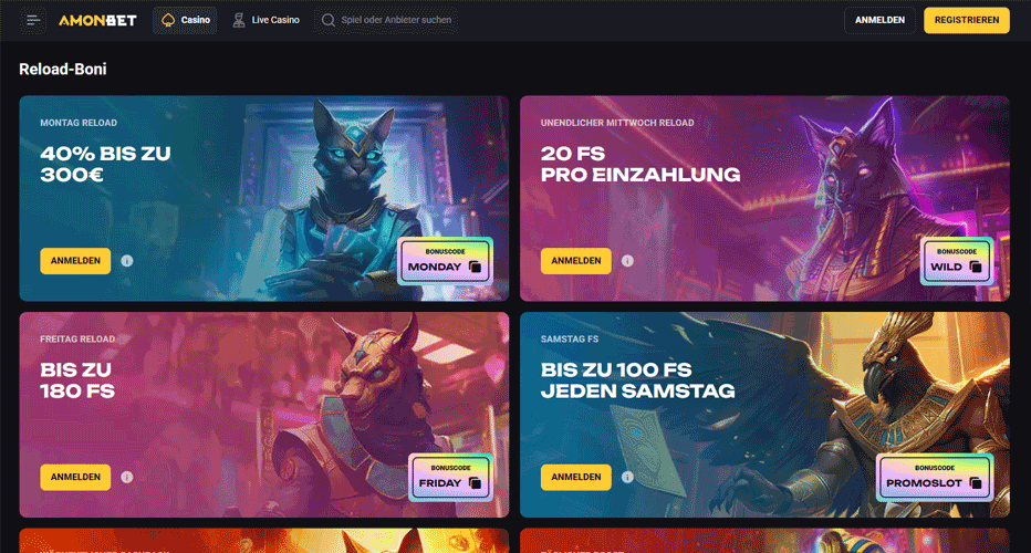 Weitere Aktionen im Amonbet Casino Weitere Aktionen im Amonbet Casino