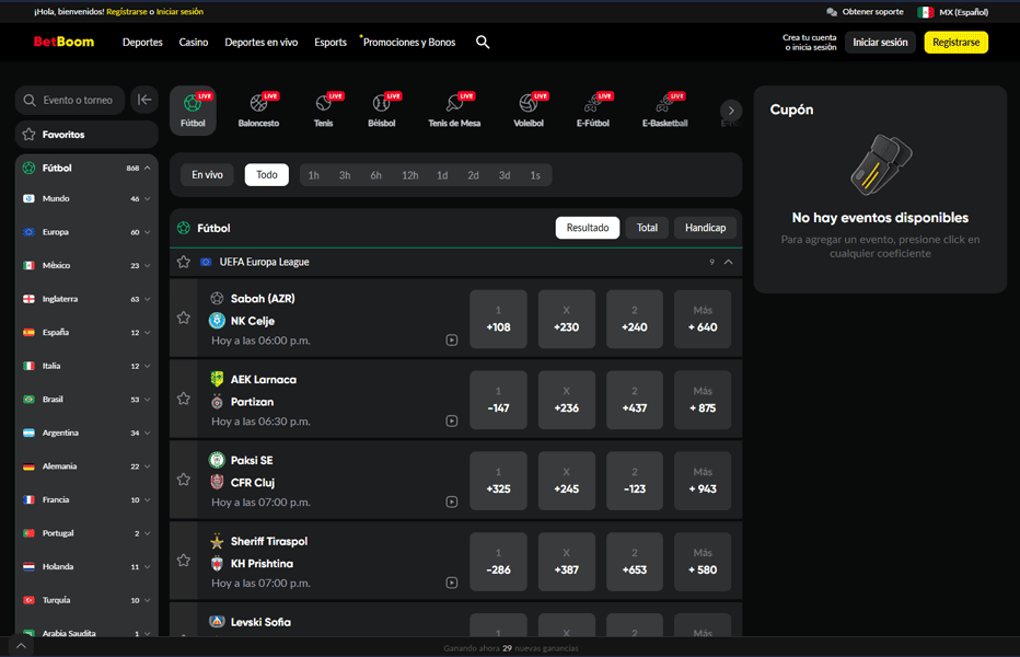Apuestas en Betboom México Apuestas en Betboom México