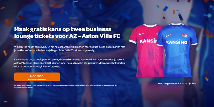 AZ Ticket Drop – Win business lounge tickets voor AZ – Aston Villa