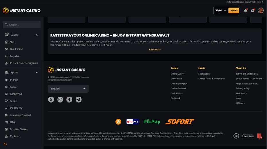 Instant Casino licensing - is it a trustworthy site? Instant Casino licensing - is it a trustworthy site?