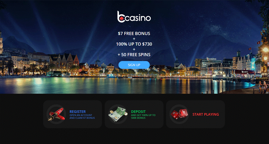 bCasino Exclusive No Deposit Bonus - grab $7 free on sign-up