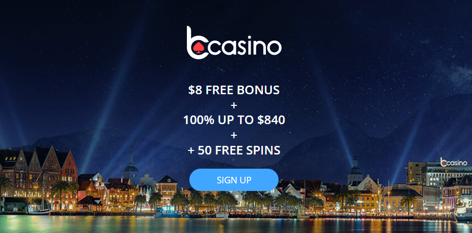 bCasino No Deposit Bonus - NZ$8 Free