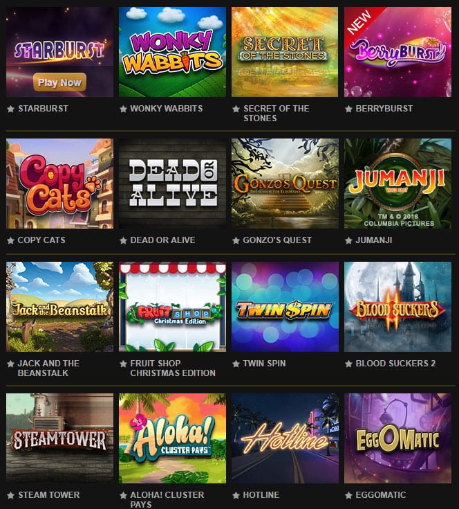 Los mejores juegos de casino teléfono inteligente NetEnt