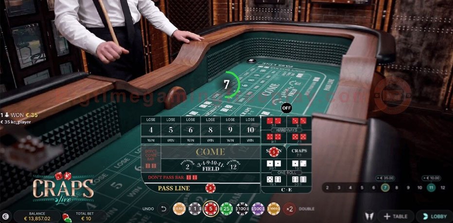 How to bet in Live Craps?