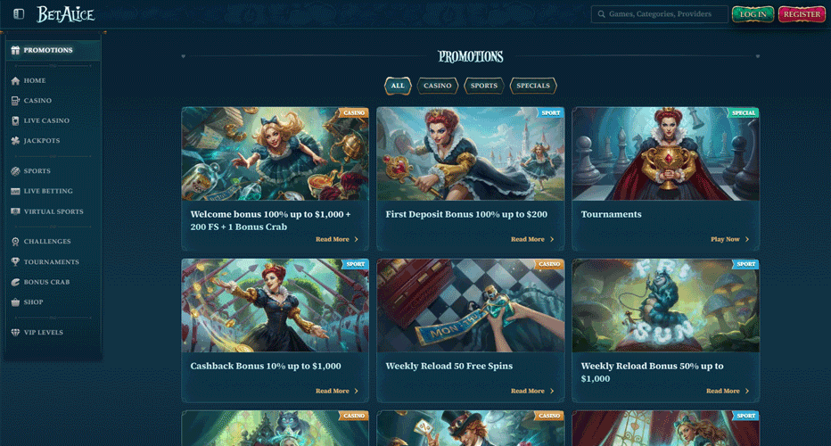 Additional promotions at BetAlice Casino Additional promotions at BetAlice Casino