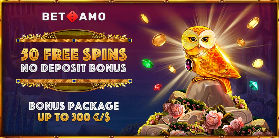 No Deposit Bonus at BetAmo - 50 Free Spins on registration